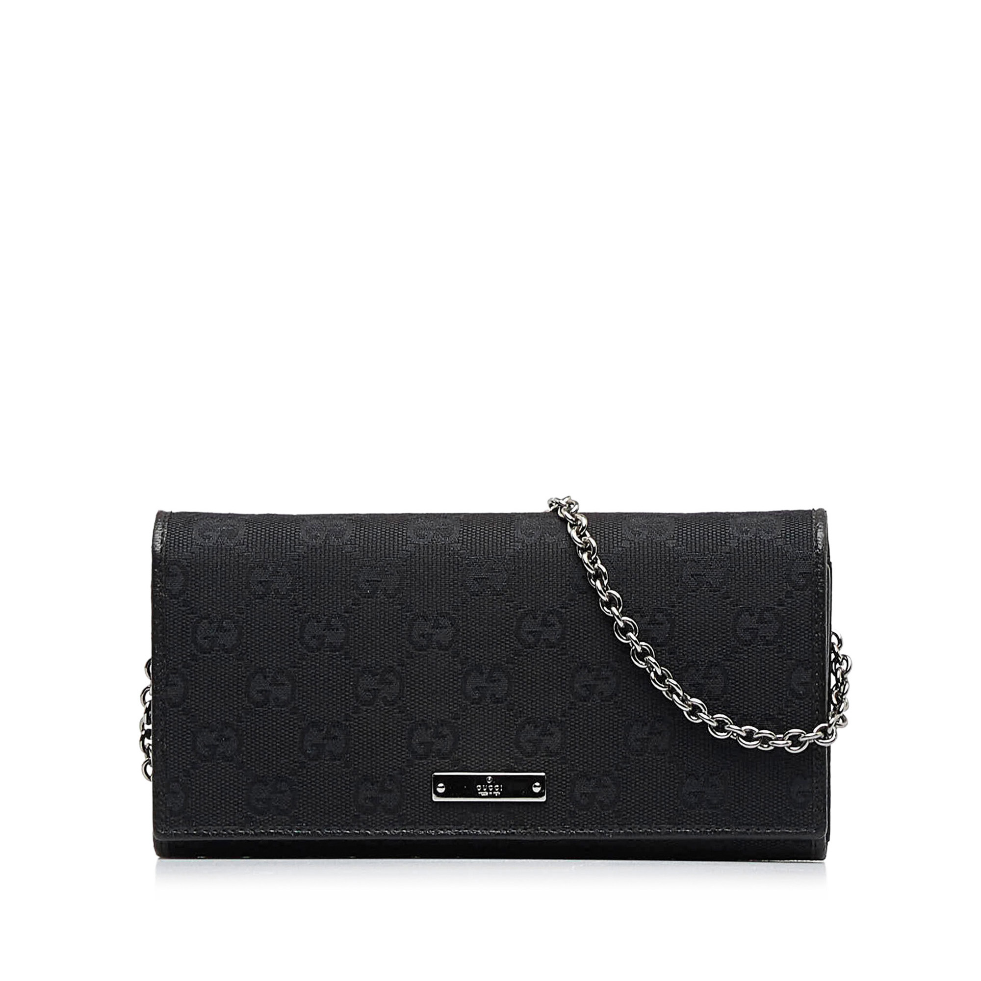 Gucci Gg Canvas Wallet On Chain Handbag